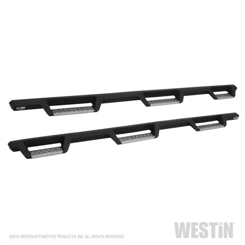 Westin/HDX 99-16 Ford F-250/350 Crew Cab (6.75ft Bed) Stainless Drop Nerf Step Bars - Textured Black