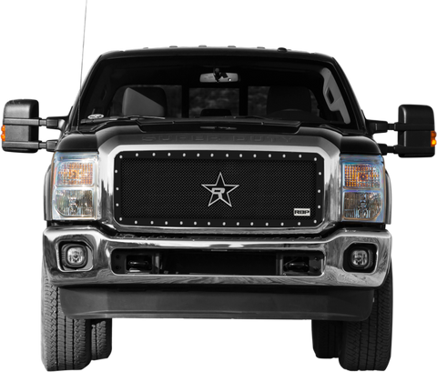 RBP RX-5 Halo Series Studded Frame 1pc. Grille 11-16 Ford Super Duty F250/F350 - Black