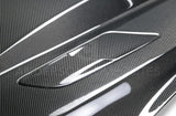 Anderson Composites 2015-2017 Ford Mustang Double Sided Carbon Fiber Cowl Hood