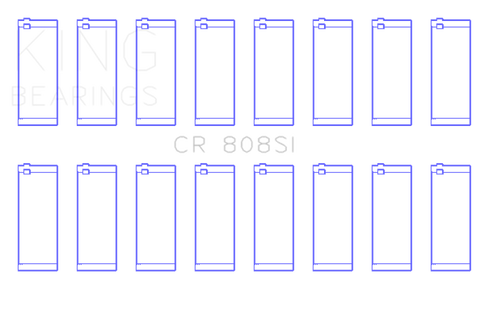 King Chevrolet BBC 369-502 Gen IV/V/VI (Size Standard) Connecting Rod Bearing Set (Set of 8)