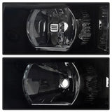 Xtune Chevy Silverado 07-13 Crystal Headlights Black Smoked HD-JH-CS07-AM-BSM