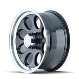 ION Type 171 16x8 / 8x165.1 BP / -5mm Offset / 130.8mm Hub Black/Machined Wheel