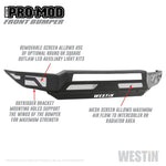 Westin 19-21 Chevrolet Silverado 1500 Pro-Mod Front Bumper - Tex. Blk