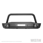 Westin 07-18 Jeep Wrangler JK WJ2 Stubby Front Bumper w/Bull Bar - Tex. Blk