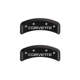 MGP 4 Caliper Covers Gloss Red Engraved with Corvette C4 (Full Kit 4 Pieces)