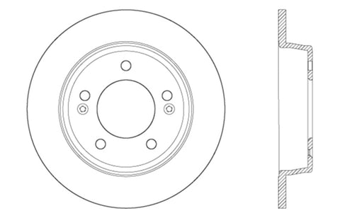 StopTech 15-17 Hyundai Elantra Drilled Left Rear Rotor