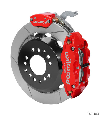 Wilwood Narrow Superlite 4R-MC4 Red Rear Kit 12.88in Slotted Rotor 88-96 Chevy Corvette C4