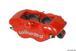 Wilwood Caliper-Forged DynaliteI w/Dust Seal-Red 1.75in Pistons .81in Disc