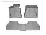 WeatherTech 12-13 Ford F250/F350/F450/F550 Front and Rear Floorliners - Over The Hump - Grey