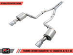 AWE Tuning 2015+ Dodge Charger 6.4L/6.2L SC Resonated Touring Edition Exhaust - Chrome Silver Tips