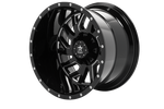 RBP 65R Glock 22x14 5x127/139.7 BP / 4.5 BS -76mm Offset 78mm CB Gloss Black Machined Grooves Wheel