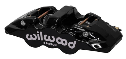 Wilwood Caliper-Aero4-R/H - Black 1.88/1.62in Pistons 1.25in Disc