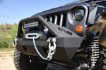 DV8 Offroad 07-18 Jeep Wrangler JK/JL FS-15 Steel Stubby Front Bumper w/ Fog Lights