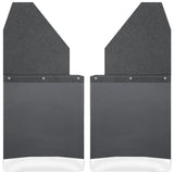 Husky Liners Universal 14in W Black Top Stainless Steel Weight Kick Back Mud Flaps