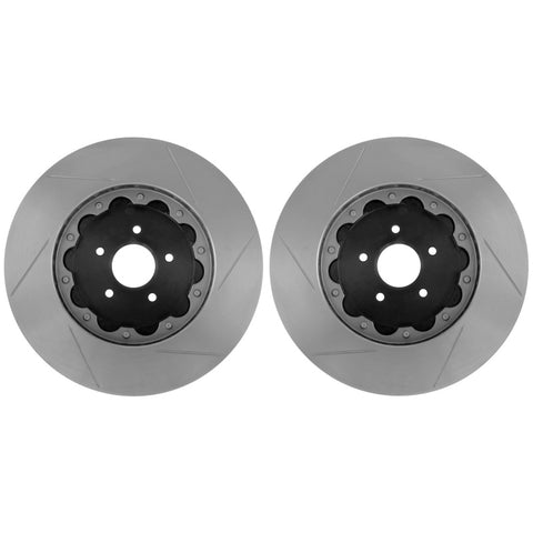 StopTech 10-15 Chevrolet Camaro SS AeroRotor 2pc Drilled and Zinc Plated Front Rotor (Pair)