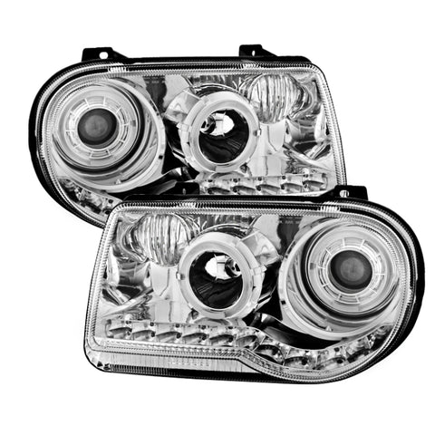 Xtune Chrysler 300C 05-10 ( Not 300 ) Halo Projector Headlights Chrome PRO-JH-C300C-LED-C