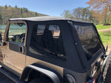 Rampage 18-21 Jeep Wrangler (JL) Unlimited Frameless TrailView Fastback Soft Top Kit - Black Diamond