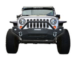 DV8 Offroad 07-18 Wrangler JK FS-19 Mid Length Steel Front Bumper w/ Fog Lights