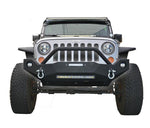 DV8 Offroad 07-18 Wrangler JK FS-19 Mid Length Steel Front Bumper w/ Fog Lights