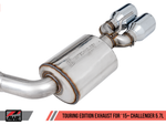 AWE Tuning 15+ Dodge Challenger 5.7 Touring Edition Exhaust - Resonated - Chrome Silver Quad Tips