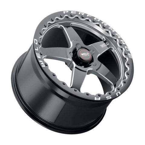 Weld 17x10 Ventura Beadlock 5x114.3 ET50 BS7.50 Gloss BLK MIL DIA 78.1