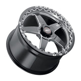 Weld 15x10 Ventura Beadlock 5x114.3 ET25 BS6.5 Gloss BLK MIL DIA 78.1