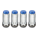 McGard SplineDrive Lug Nut (Cone Seat) 1/2-20 / 1.60in. Length (4-Pack) - Blue Cap (Req. Tool)