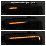 xTune 16-18 Toyota Tacoma SR/SR5 DRL Proj Headlights w/Turn Signal - Blk (PRO-JH-TTA16-SR-BK)