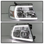 Spyder 04-08 Ford F-150 Light Bar Projector Headlights - Chrome (PRO-YD-FF15004V2-LB-C)