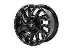 RBP 65R Glock 20x10 5x114.3 BP / 5 BS / -12mm Offset 78mm CB Gloss Black w/Machined Grooves Wheel