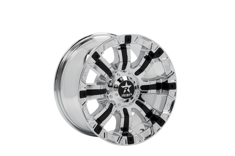 RBP 94R 17x9.0 8x170 BP / 5 BS 0mm Offset 129mm CB (Hub Centric) Chrome w/Black Inserts Wheel