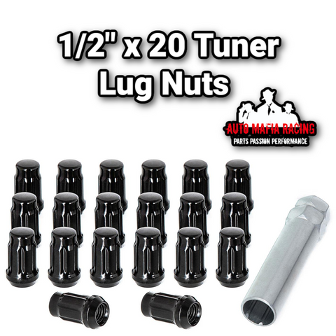 1/2" x 20 Tuner Lug Nuts (6 Spline 1.38"" Tall)
