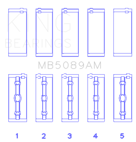 King Toyota 1RZ (Size STD) Crankshaft Main Bearing Set