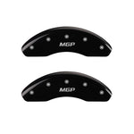 MGP 4 Caliper Covers Engraved Front & Rear MGP Black Finish Silver Char 2019 Buick Cascada