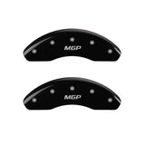 MGP 4 Caliper Covers Engraved Front & Rear MGP Black Finish Silver Char 2019 Buick Cascada