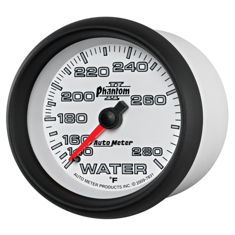 Autometer Phantom II 2-5/8in 140-280 Degree F Mechanical Water Gauge