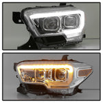 xTune 16-18 Toyota Tacoma SR/SR5 DRL Proj Headlights w/Turn Signal - Chrm (PRO-JH-TTA16-SR-C)