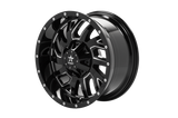 RBP 65R Glock 20x10 5x114.3 BP / 5 BS / -12mm Offset 78mm CB Gloss Black w/Machined Grooves Wheel