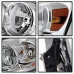 Xtune Dodge Ram 1500 06-08 / Ram 2500/3500 06-09 Amber Crystal Headlights Chrome HD-JH-DR06-AM-C