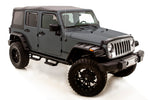 Lund 07-17 Jeep Wrangler RX-Rivet Smooth Elite Series Fender Flares w/Black Bolts - Black (4 Pc.)