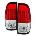 Xtune Ford F150 Styleside 97-03 Super Duty 99-07 LED Tail Lights Red Clear ALT-JH-FF15097-LED-RC