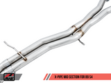 AWE Tuning Audi B9 S4 Touring Edition Exhaust - Non-Resonated (Silver 90mm Tips)