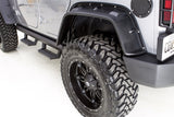 Lund 07-17 Jeep Wrangler FX-Flat Textured Elite Series Fender Flares w/Black Bolts - Black (4 Pc.)