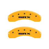 MGP 4 Caliper Covers Engraved Front Cadillac Rear SRX Yellow Finish Black Char 2010 Cadillac SRX