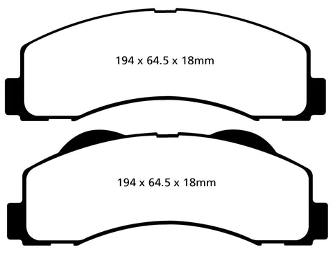 EBC 15+ Ford Expedition 3.5 Twin Turbo 2WD Redstuff Front Brake Pads