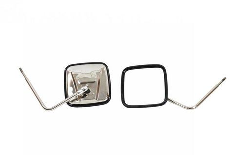 Kentrol 76-18 JEEP CJ/Wrangler YJ/TJ/JK Outback Mirrors Pair - Polished Silver