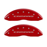 MGP 4 Caliper Covers Engraved Front & Rear Gen 5/Camaro Red finish silver ch