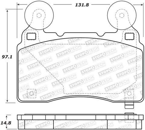 StopTech 10-15 Chevy Camaro SS Street Performance Front Brake Pads