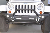 DV8 Offroad 07-18 Jeep Wrangler JK/JL FS-7 Mid Length Steel Front Bumper w/ LED Lights