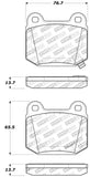 StopTech Performance ST-22 2-Piston Rear Caliper Brake Pads